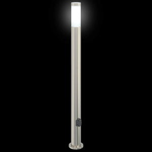 Edelstahl Pollerleuchten mit Steckdose, 3er Set