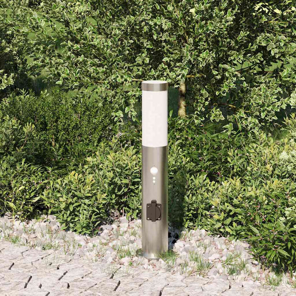 Pollerleuchte mit Sensor & Steckdose 50cm