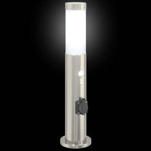 Pollerleuchte mit Sensor & Steckdose 50cm