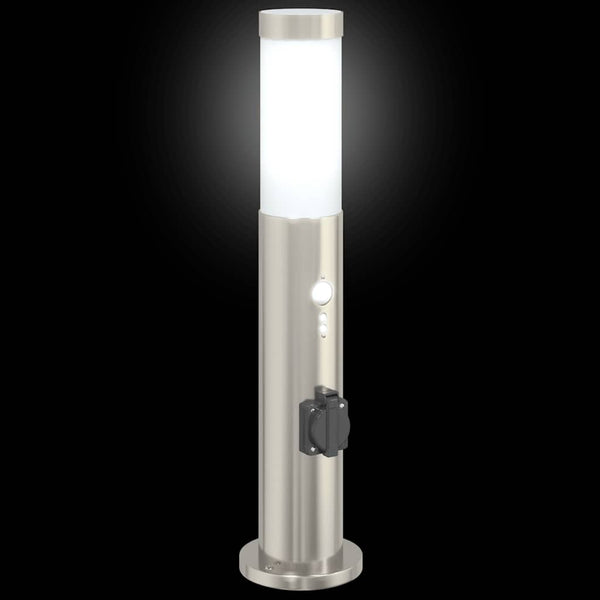 Pollerleuchte mit Sensor & Steckdose 50cm