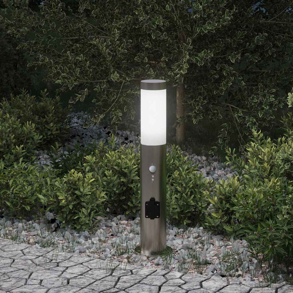 Pollerleuchte mit Sensor & Steckdose 50cm