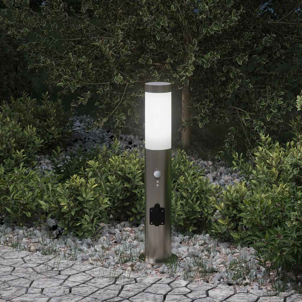 Pollerleuchte mit Sensor & Steckdose 50cm