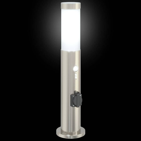 Pollerleuchten mit Sensor & Steckdose, 3er Set