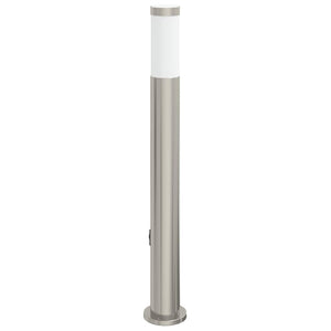 Edelstahl Pollerleuchte mit Sensor & Steckdose