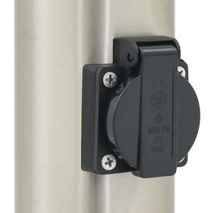 Pollerleuchten mit Sensor & Steckdose 3er Set