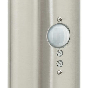 vidaXL Borne lumineuse avec capteur et prise 110 cm acier inoxydable IP44