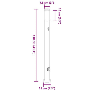 Pollerleuchten mit Sensor & Steckdose, 3er Set