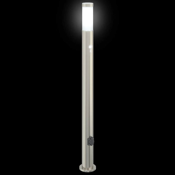 Pollerleuchten mit Sensor & Steckdose, 3er Set