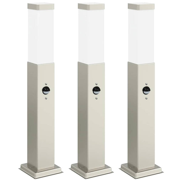 Pollerleuchten mit Sensor, 3er Set