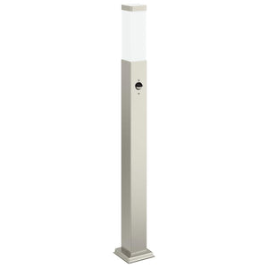Pollerleuchten mit Sensor, 3er Set, Edelstahl