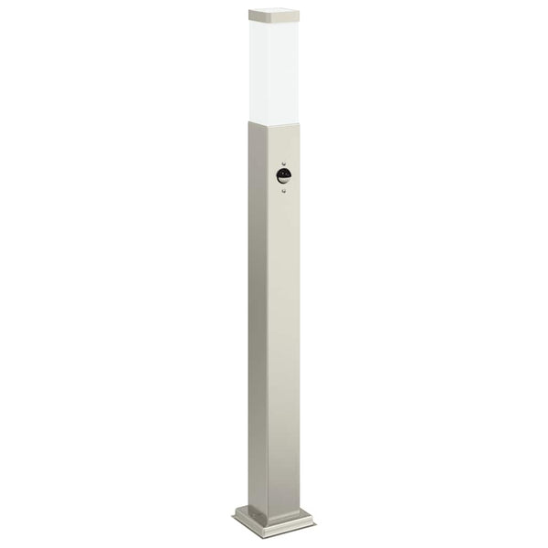 Pollerleuchten mit Sensor, 3er Set, Edelstahl