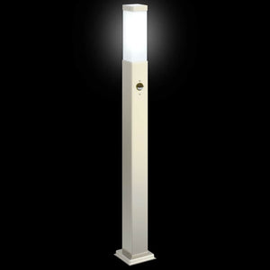 Pollerleuchten mit Sensor, 3er Set, Edelstahl