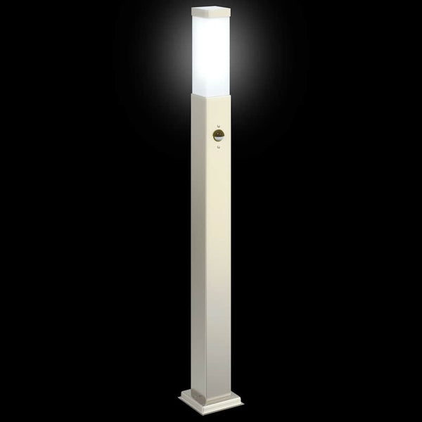 Pollerleuchten mit Sensor, 3er Set, Edelstahl