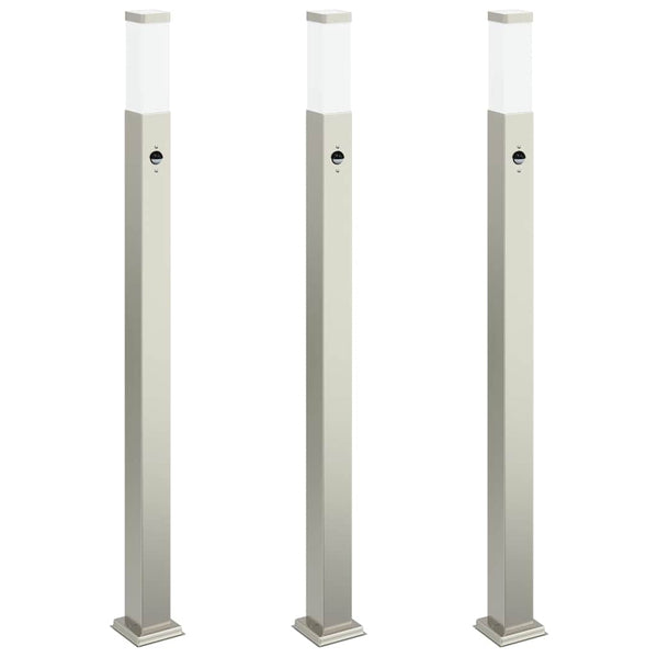 Pollerleuchten mit Sensor, 3er Set