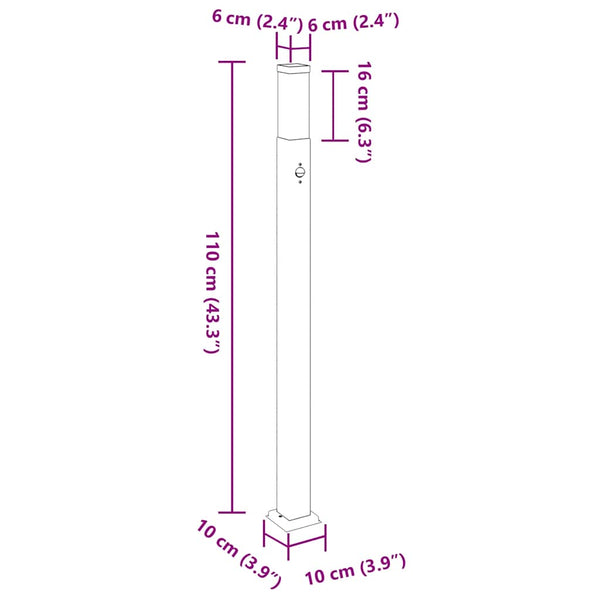 Pollerleuchten mit Sensor, 3er Set