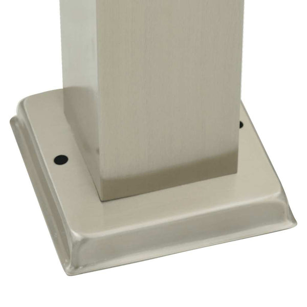 Edelstahl Pollerleuchten mit Steckdose 3er Set