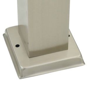 Pollerleuchten mit Steckdose, 3er Set, Edelstahl