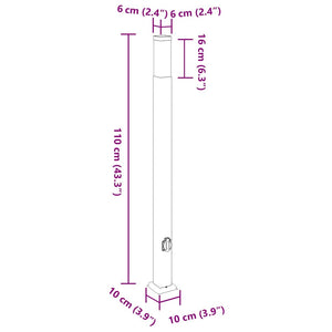 Pollerleuchten mit Steckdose, 3er Set, Edelstahl