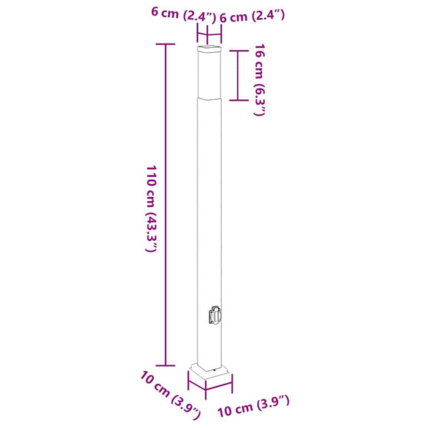 Pollerleuchten mit Steckdose, 3er Set, Edelstahl