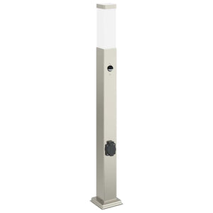 Pollerleuchten mit Sensor & Steckdose, 3er Set