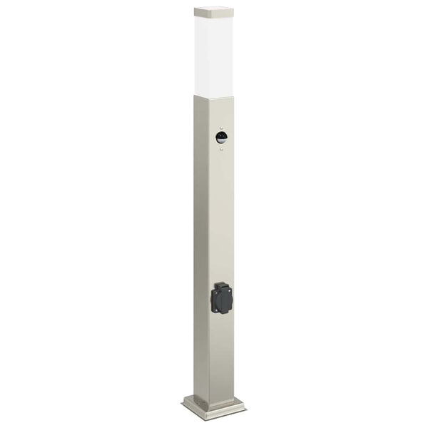 Pollerleuchten mit Sensor & Steckdose, 3er Set