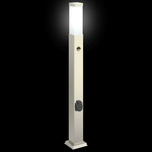 Pollerleuchten mit Sensor & Steckdose, 3er Set