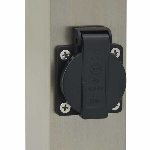 Pollerleuchten mit Sensor & Steckdose, 3er Set