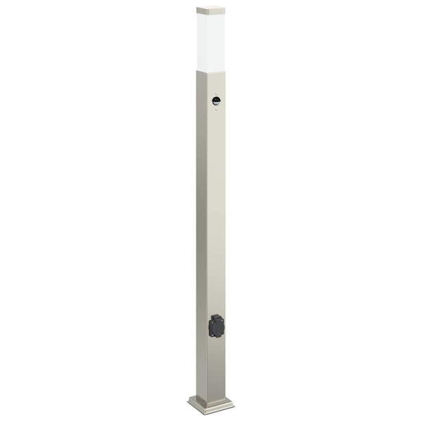 Pollerleuchten mit Sensor & Steckdose, 3er Set