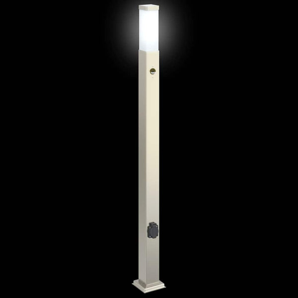 Pollerleuchten mit Sensor & Steckdose, 3er Set