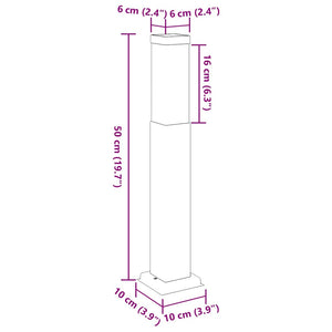 Pollerleuchte Schwarz 50 cm IP44