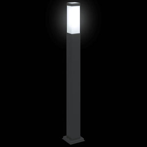 Schwarze Pollerleuchte 80cm IP44