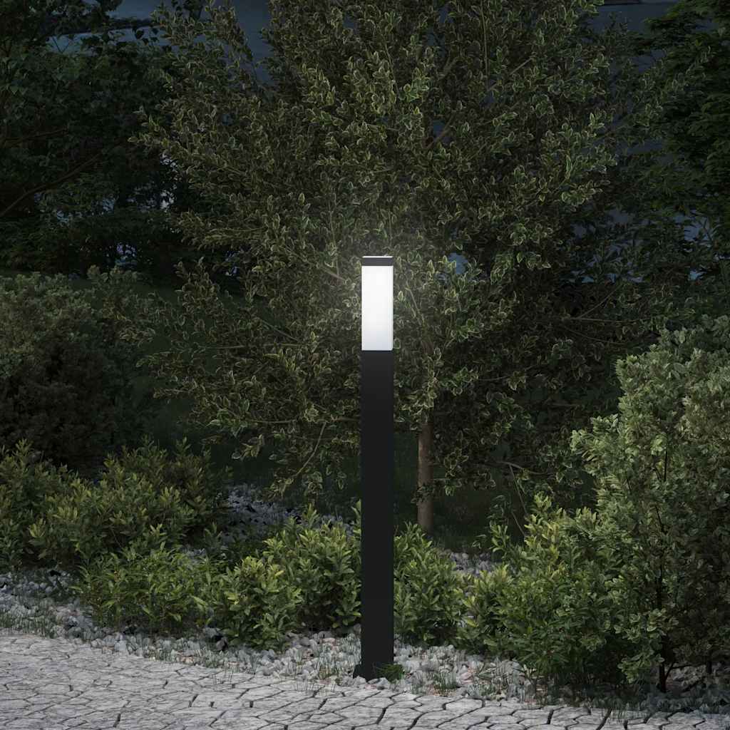 Schwarze Pollerleuchte 80cm IP44