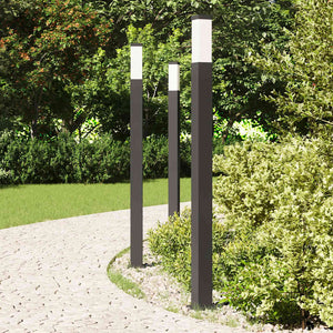 Pollerleuchten 3er Set Schwarz 110cm IP44
