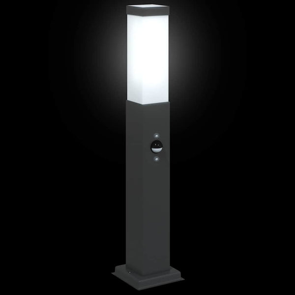 Pollerleuchte mit Sensor Schwarz 50cm IP44