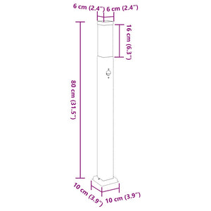 Pollerleuchte mit Sensor, 80cm, Schwarz, IP44