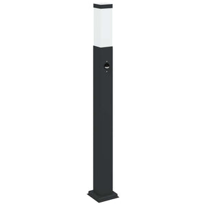 Pollerleuchten mit Sensor, 3er Set, Schwarz
