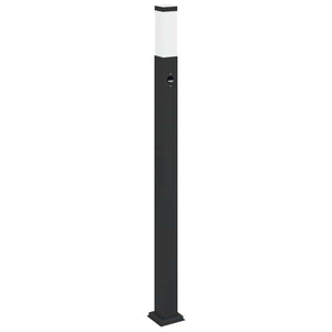 vidaXL Borne lumineuse avec capteur 110 cm Noir IP44