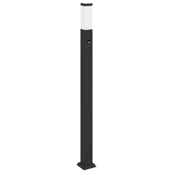 vidaXL Borne lumineuse avec capteur 110 cm Noir IP44