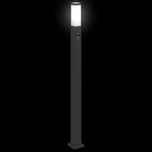 vidaXL Borne lumineuse avec capteur 110 cm Noir IP44