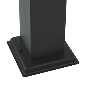 Pollerleuchte Schwarz mit Steckdose 50cm IP44