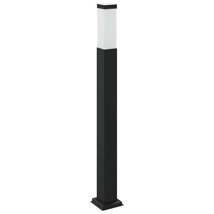 Pollerleuchte mit Steckdose, 80cm, Schwarz