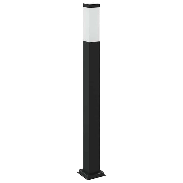 Pollerleuchte mit Steckdose, 80cm, Schwarz