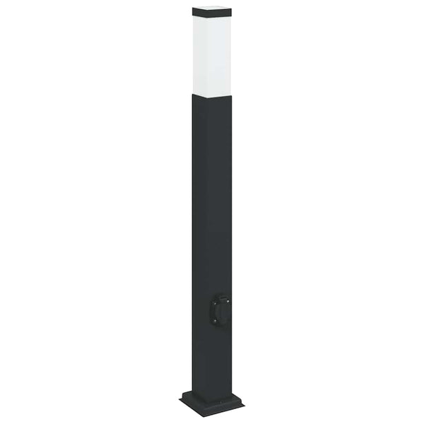 Pollerleuchten mit Steckdose, 3er Set