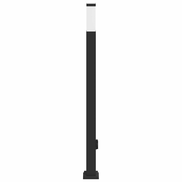 Pollerleuchte mit Steckdose, 110cm, Schwarz