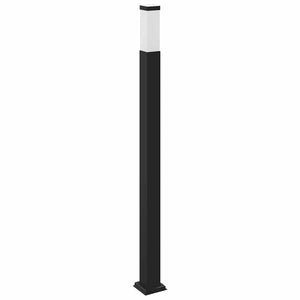 Pollerleuchte mit Steckdose, 110cm, Schwarz