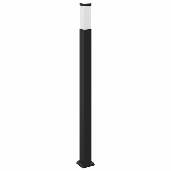 Pollerleuchte mit Steckdose, 110cm, Schwarz