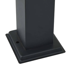 Pollerleuchte mit Steckdose, 110cm, Schwarz