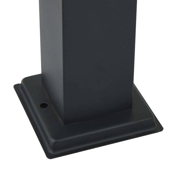 Pollerleuchte mit Steckdose, 110cm, Schwarz