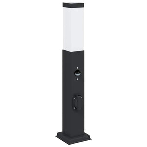 Pollerleuchten mit Sensor & Steckdose, 3er-Set