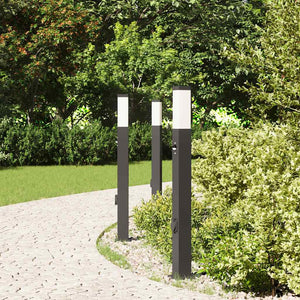 Pollerleuchten mit Sensor & Steckdose, 3er Set